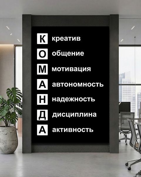 Мотивационная картина - Команда - 40х60 см