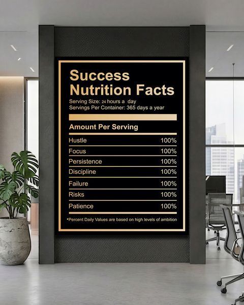 Картина с мотивационной надписью - Success Facts-30х40 см