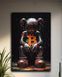 Поп-арт картина на полотні - KAWS Bitcoin Криптовалюта декор для офісу та кабінету - 40х60 см MIX-725 фото 2