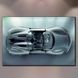 Картина з машиною Porsche Колір Срібла - Автомобільний декор для кабінету та дому - 40х60 см