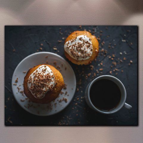 Картина на холсте для кухни - Завтрак - 50х70 см