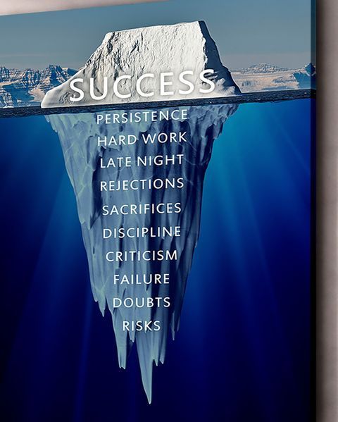 Картина айсберг успеха на холсте - Современный декор в кабинет и офис - &laquo;Success Iceberg&raquo; - 30х40 см