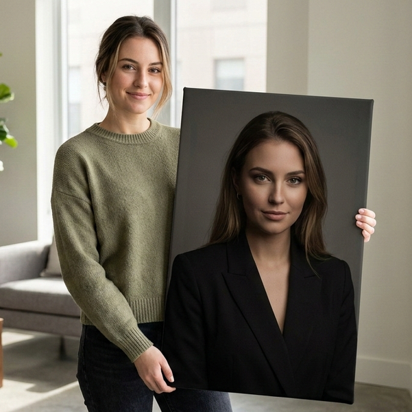 Большая картина на холсте 90х120 см по вашему фото Фотопортрет на заказ