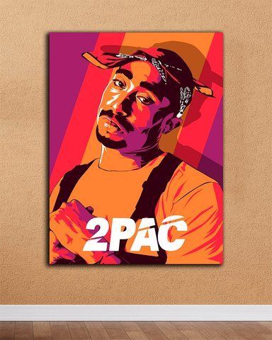 Картина з реп виконавцем - 2PAC ART - 30х40 см