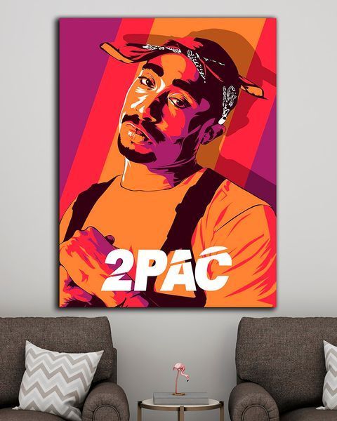 Картина з реп виконавцем - 2PAC ART - 30х40 см