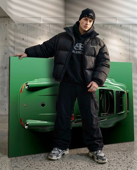 Картина з машиною Porsche 911 Green Dream - Декор для дому та в кімнату - 40х60 см