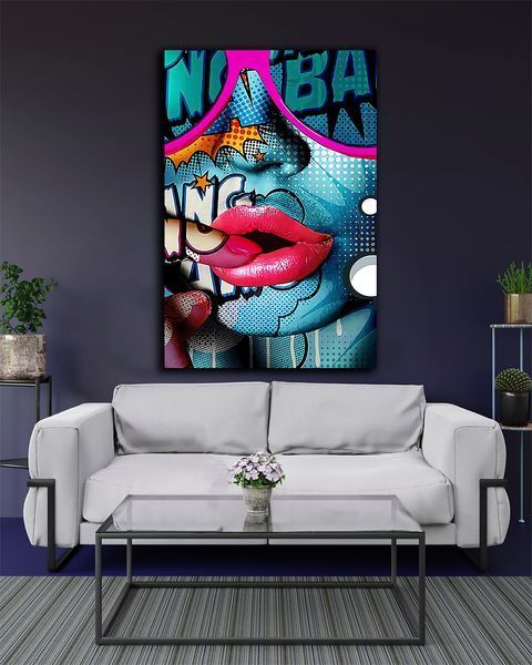 Картина - Crash Lips Art - 40х60 см