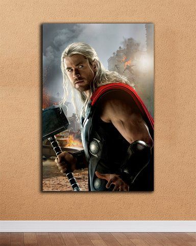 Картина з героєм коміксу Marvel - Тор Воїн Асгарду - 40х60 см