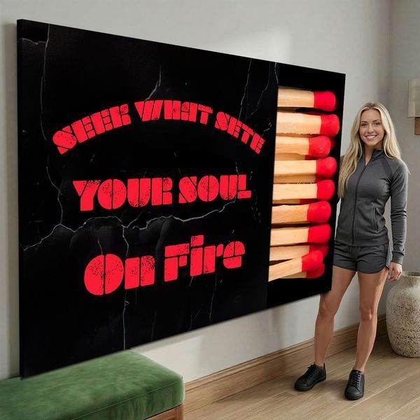 Мотиваційна картина - Soul On Fire - 40х60 см