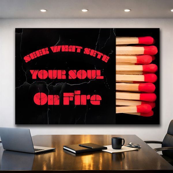 Мотиваційна картина - Soul On Fire - 40х60 см