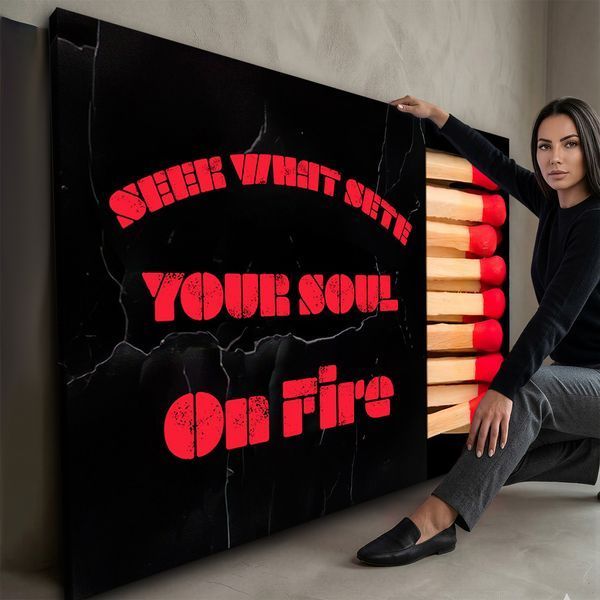 Мотиваційна картина - Soul On Fire - 40х60 см