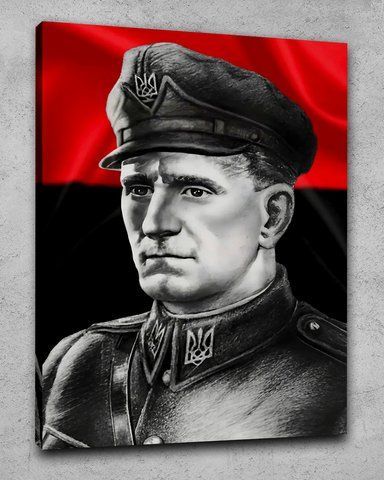 Патріотична картина - Роман Шухевич - 30х40 см