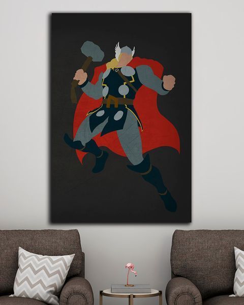 Картина с героем комикса Marvel - Тор Классический Образ - 40х60 см