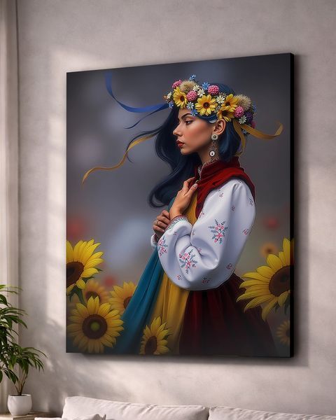 Патриотическая картина - Эмоции Украины - 30х40 см.
