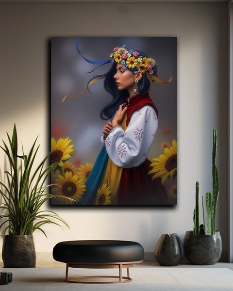 Патриотическая картина - Эмоции Украины - 30х40 см.
