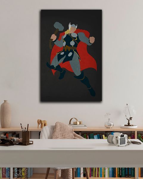 Картина с героем комикса Marvel - Тор Классический Образ - 40х60 см