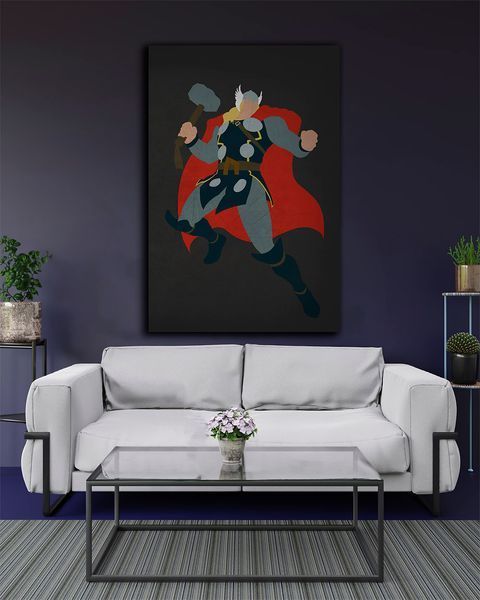 Картина с героем комикса Marvel - Тор Классический Образ - 40х60 см