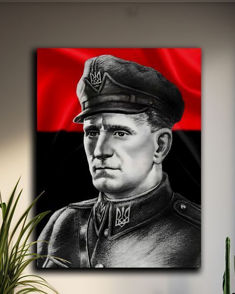 Патріотична картина - Роман Шухевич - 30х40 см