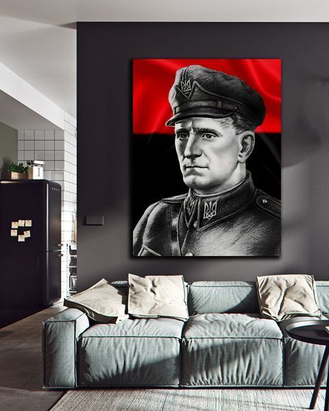Патріотична картина - Роман Шухевич - 30х40 см