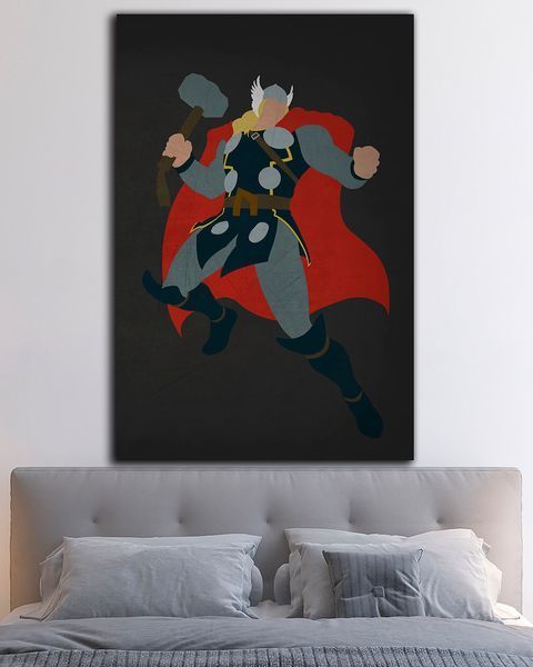 Картина с героем комикса Marvel - Тор Классический Образ - 40х60 см