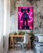 Поп-арт картина на холсте - KAWS Neon Art декор для офиса и кабинета - 40х60 см MIX-726 фото 6