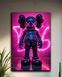 Поп-арт картина на холсте - KAWS Neon Art декор для офиса и кабинета - 40х60 см MIX-726 фото 2