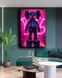 Поп-арт картина на холсте - KAWS Neon Art декор для офиса и кабинета - 40х60 см MIX-726 фото 4