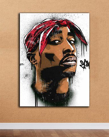 Картина з реп виконавцем - 2PAC Graffiti - 30х40 см
