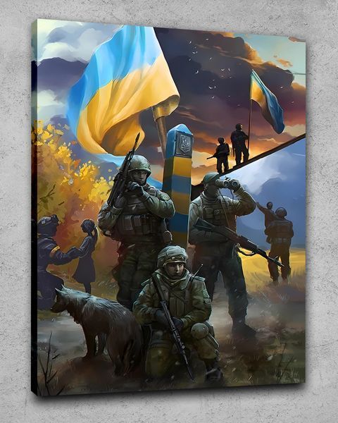 Патріотична картина - Зсу захисники України - 30x40 cm 50х70 см