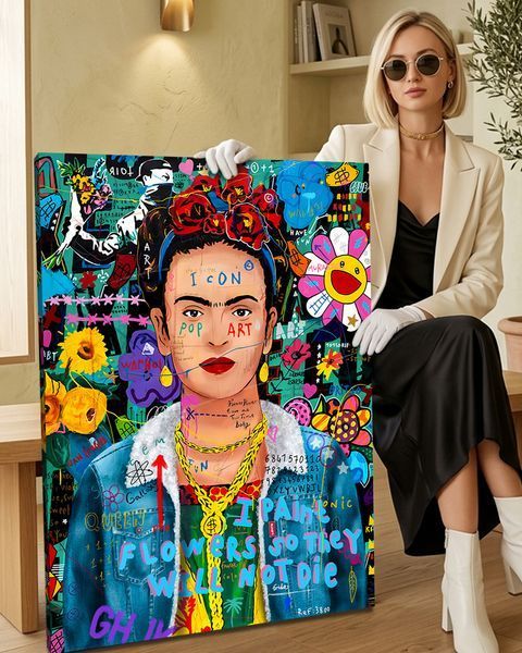 Арт картина для сучасного інтер'єру "Frida Kahlo Icon" 30х40 см