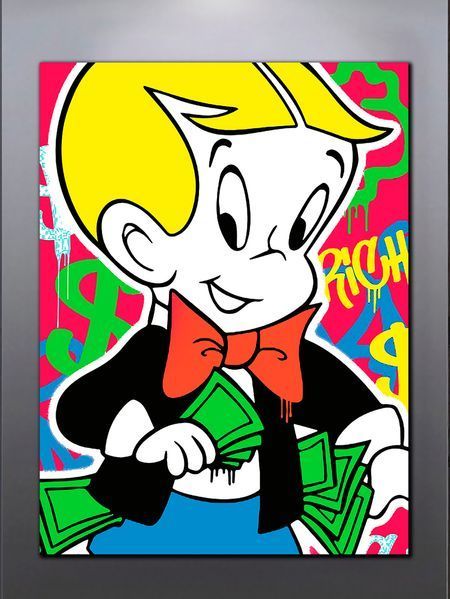 Грошова картина на полотні для офісу та кабінету "Richie Rich ART" 50х70 см