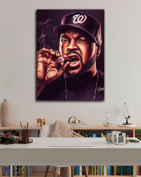 Картина с рэп исполнителем - Rap Smoke Art - 30х40 см