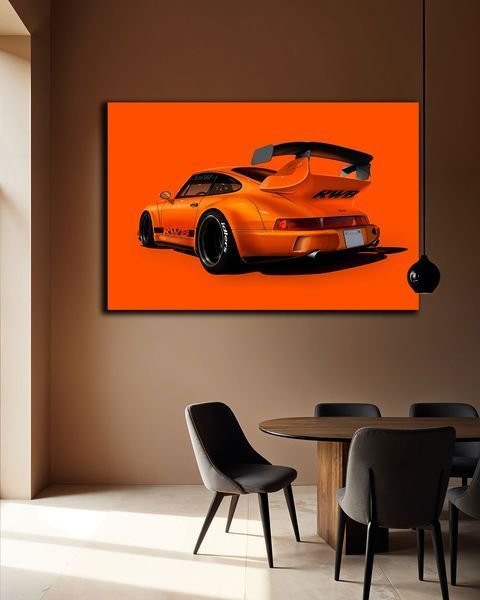 Картина с машиной - Porsche RWB Power - 40х60 см