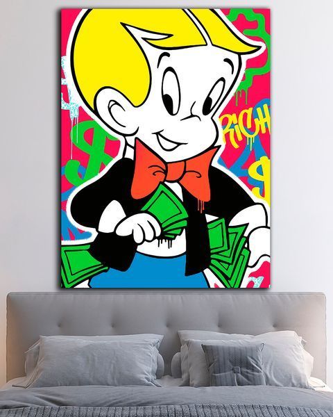 Грошова картина на полотні для офісу та кабінету "Richie Rich ART" 50х70 см