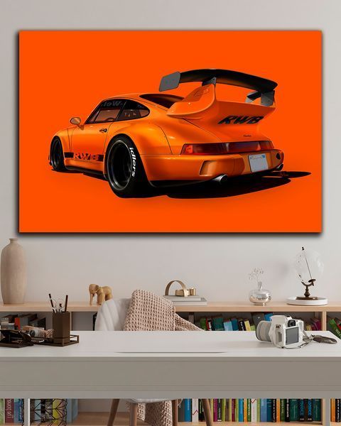Картина с машиной - Porsche RWB Power - 40х60 см