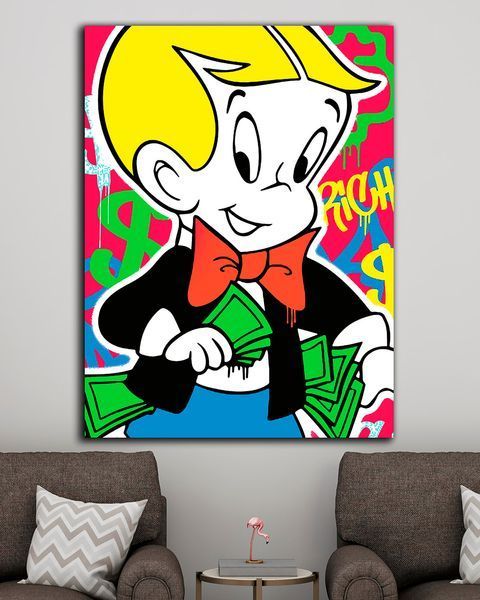 Грошова картина на полотні для офісу та кабінету "Richie Rich ART" 50х70 см