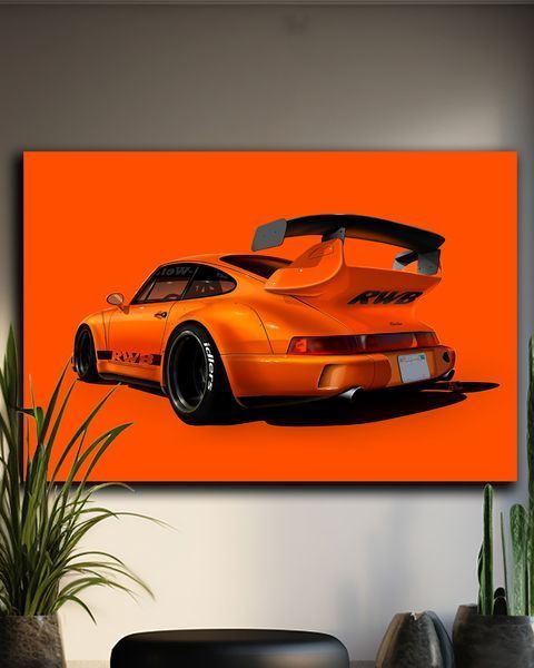 Картина с машиной - Porsche RWB Power - 40х60 см