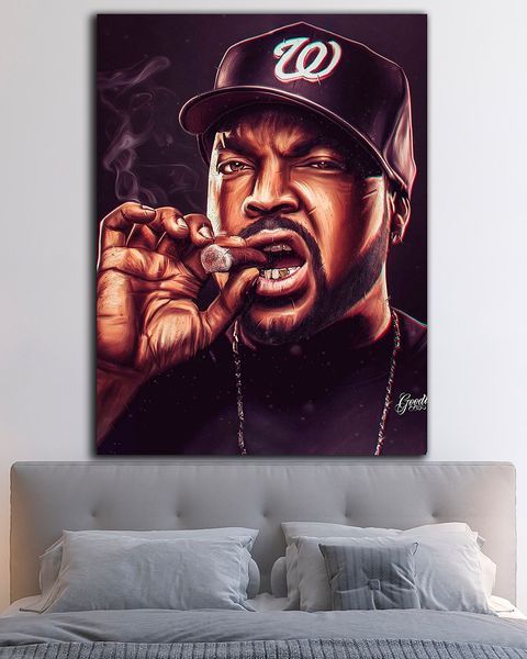 Картина с рэп исполнителем - Rap Smoke Art - 30х40 см