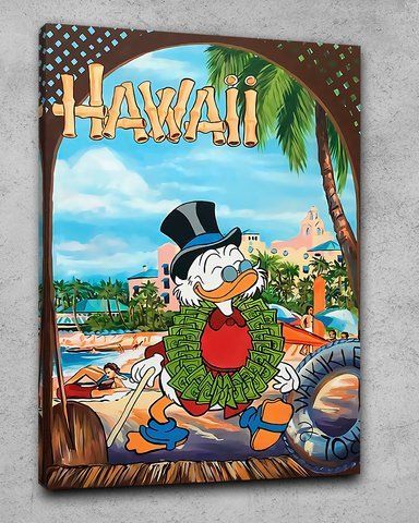 Картина зі Скруджем Макдаком - &laquo;Scrooge Hawaii Chill&raquo; - 40х60 см
