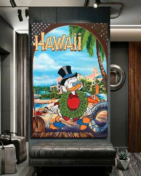 Картина зі Скруджем Макдаком - &laquo;Scrooge Hawaii Chill&raquo; - 40х60 см