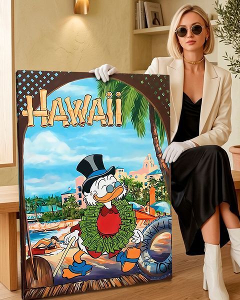 Картина зі Скруджем Макдаком - &laquo;Scrooge Hawaii Chill&raquo; - 40х60 см