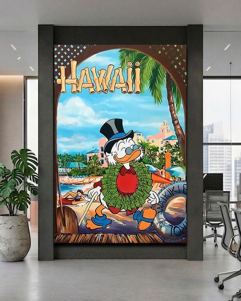 Картина зі Скруджем Макдаком - &laquo;Scrooge Hawaii Chill&raquo; - 40х60 см