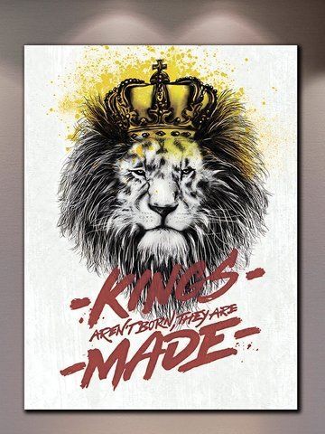 Картина для офісу або кабінету - Lion Kings Made - 30х40 см