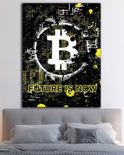 Картина на полотні Bitcoin Cash - Подарунок трейдеру та декор в офіс - 30х40 см