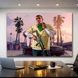 Картина на холсте с персонажем видеоигры с оружием - &laquo;Grand Theft Auto V&raquo; - 30х40 см MIX-759 фото 2
