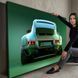 Картина з машиною Porsche Green Power - Автомобільний декор на полотні - 40х60 см MIX-189 фото 4