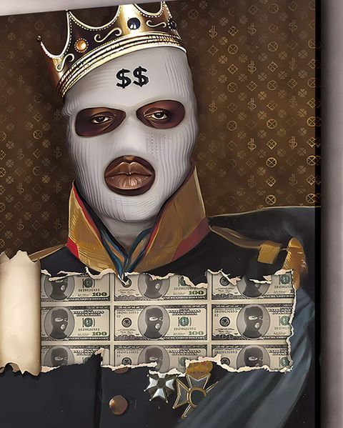 Картина в офіс - Dollars King - 50х70 см