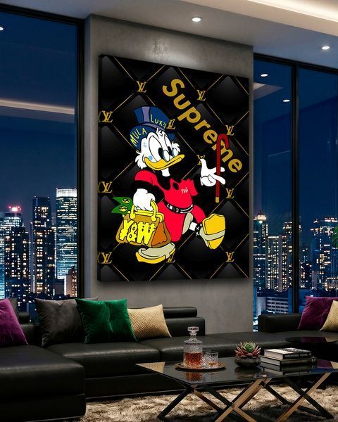Картина зі Скруджем Макдаком - &laquo;Scrooge Supreme x Louis Vuitton&raquo; - 30х40 см