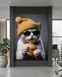 Картина кіт з бургером на полотні - Сучасний декор у кухню та вітальню - &laquo;Кіт та Бургер&raquo; - 30х40 см MIX-260 фото 7