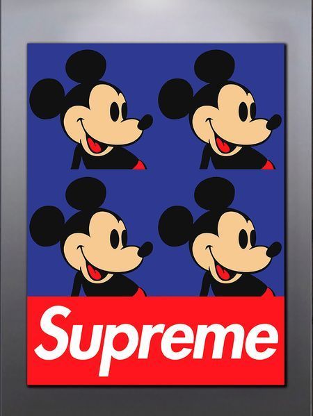 Поп арт картина на полотні для сучасного інтер'єру "Supreme Mickey" 90х120 см